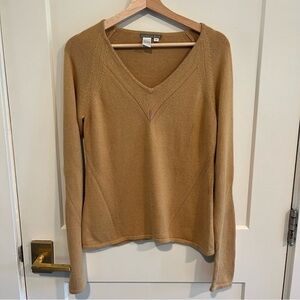 Anthropologie Isabella Bird Tan Cotton/Angora Blend Pullover Sweater Medium